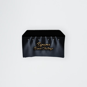 Full-Out Table Cloth - 4' table, Drape style, 4 sided, Closed Back