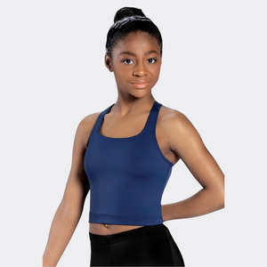 Ladies Wide Racerback Crop Top