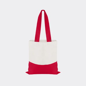 Cotton Colored Accent Flat Tote