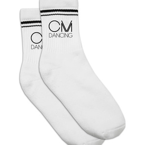 CM DANCING SLX Black Logo-Half-Crew Cotton Socks
